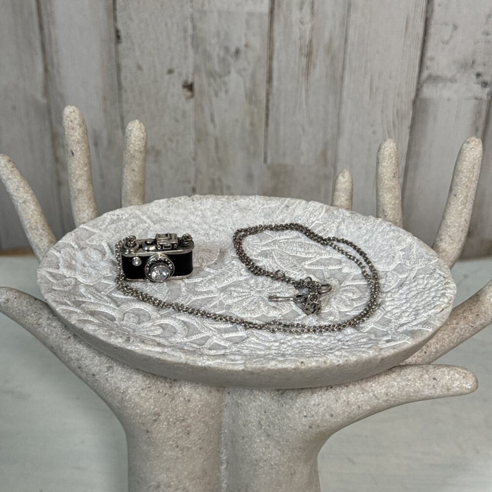 Vintage Fossil Camera Photography Necklace